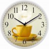 RELÓGIO DE PAREDE QUARTZ 25 CM CAFÉ BRANCO